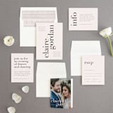 "The Loden" - Wedding Invitations in Ivory by Kelly Schmidt - Invitation Suite