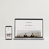"Align" - Wedding Invitations in Linen by JoAnn Jinks - FREE Wedding Website
