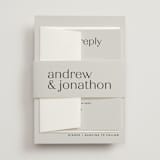 "Align" - Wedding Invitations in Linen by JoAnn Jinks - Assembled with Belly Band