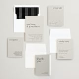 "Align" - Wedding Invitations in Linen by JoAnn Jinks - Invitation Suite
