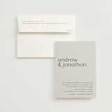 "Align" - Wedding Invitations in Linen by JoAnn Jinks - Invitation with Envelope