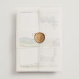 "Farm and Field" - Wedding Invitations in Grass by Paper Sun Studio - Assembled with Vellum Wrap and Wax Seal