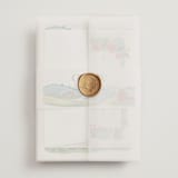"Farm and Field" - Wedding Invitations in Barn by Paper Sun Studio - Assembled with Vellum Wrap and Wax Seal