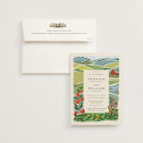 "Farm and Field" - Wedding Invitations in Barn by Paper Sun Studio - Invitation with Envelope