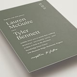 "Modern Bookmark" - Wedding Invitations in Cactus by Jill Means - Detail
