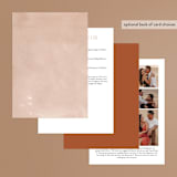 "Painted Sands" - Wedding Invitations in Terracotta by Chelsea Petaja - Back of Card