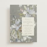 "Spring Dash" - Wedding Invitations in Pewter by Grace Kreinbrink - Front