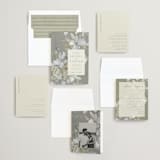 "Spring Dash" - Wedding Invitations in Pewter by Grace Kreinbrink - Invitation Suite