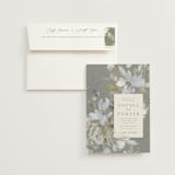 "Spring Dash" - Wedding Invitations in Pewter by Grace Kreinbrink - Invitation with Envelope