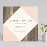 "Modern Barn Wood" - Wedding Invitations in Rose by Hanna M - Front