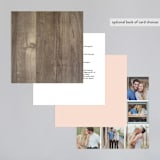"Modern Barn Wood" - Wedding Invitations in Rose by Hanna M - Back of Card
