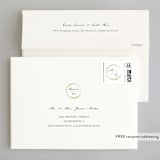 "Monogram Circle Stamp" - Wedding Invitations in Antique White by fatfatin - FREE Recipient Addressing