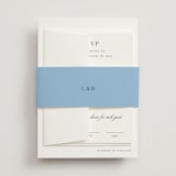 "Charleston" - Wedding Invitations in Navy by Megan Davis - Assembled with Belly Band