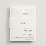 "Charleston" - Wedding Invitations in Tuxedo by Megan Davis - Assembled with Belly Band