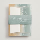 "Seaside" - Wedding Invitations in Seaglass by Rebecca Durflinger - Assembled with Belly Band