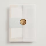 "Seaside" - Wedding Invitations in Seaglass by Rebecca Durflinger - Assembled with Vellum Wrap and Wax Seal