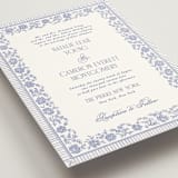 "Embroidered" - Wedding Invitations in Cerulean by Jenna Holcomb - Detail