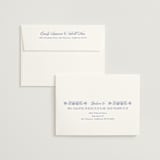 "Embroidered" - Wedding Invitations in Cerulean by Jenna Holcomb - FREE Recipient Addressing