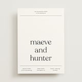 "Memo" - Wedding Invitations in Charcoal by Blustery August - Front