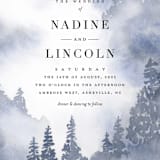 "Misty trees" - Wedding Invitations in Frost by Stacey Meacham - Close-Up