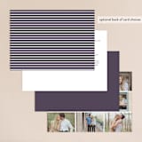 "At Last" - Wedding Invitations in Eggplant by Lauren Chism - Back of Card