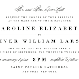 "At Last" - Wedding Invitations in Onyx by Lauren Chism - Close-Up