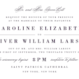 "At Last" - Wedding Invitations in Eggplant by Lauren Chism - Close-Up