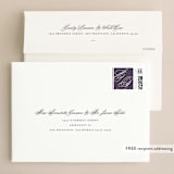 "At Last" - Wedding Invitations in Eggplant by Lauren Chism - FREE Recipient Addressing