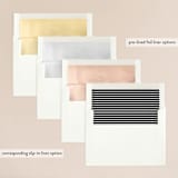 "At Last" - Wedding Invitations in Onyx by Lauren Chism - Envelope Liner Options