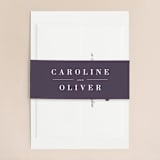 "At Last" - Wedding Invitations in Eggplant by Lauren Chism - Assembled