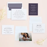 "At Last" - Wedding Invitations in Eggplant by Lauren Chism - Invitation Suite