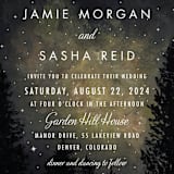 "Starry, Starry Night" - Wedding Invitations in Shadow by Elly - Close-Up