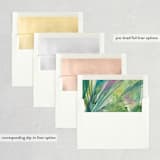 "Tropical Foliage" - Wedding Invitations in Fern by Hooray Creative - Envelope Liner Options