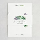 "Tropical Foliage" - Wedding Invitations in Fern by Hooray Creative - Assembled