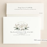 "Peonies & Berries" - Wedding Invitations in Winter White by Susan Moyal - FREE Recipient Addressing