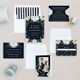 "Peonies & Berries" - Wedding Invitations in Winter White by Susan Moyal - Invitation Suite