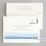"Watercolour Stripe" - Wedding Invitations in Azure by Bethan - FREE Recipient Addressing