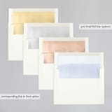 "Watercolour Stripe" - Wedding Invitations in Azure by Bethan - Envelope Liner Options