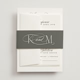 "Sacrament" - Wedding Invitations in Cloud by Heather Cairl - Assembled with Belly Band