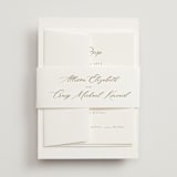 "Rustic Barn" - Wedding Invitations in Fawn by AK Graphics - Assembled with Belly Band