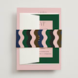 "modern tropics" - Wedding Invitations in Blush by Baumbirdy - Assembled with Belly Band