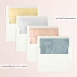 "Stacked Script" - Wedding Invitations in Classic by Olivia Kanaley Inman - Envelope Liner Options