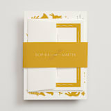 "Otomi" - Wedding Invitations in Sunshine by Shari Margolin - Assembled with Belly Band