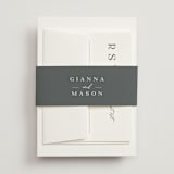 "Sector" - Wedding Invitations in Snow by Kaydi Bishop - Assembled with Belly Band