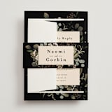 "Peonies & Sage" - Wedding Invitations in Fawn by Susan Moyal - Assembled with Belly Band