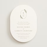"Soft Sprigs" - Wedding Invitations in Champagne by Jennifer Postorino - Front