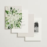 "Soft Sprigs" - Wedding Invitations in Champagne by Jennifer Postorino - Back of Card Options