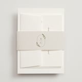"Soft Sprigs" - Wedding Invitations in Champagne by Jennifer Postorino - Assembled with Belly Band