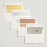 "Linen and Cloth" - Wedding Invitations in Almond by Peony Rose Design - Envelope Liner Options