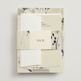 "Linen and Cloth" - Wedding Invitations in Almond by Peony Rose Design - Assembled with Belly Band